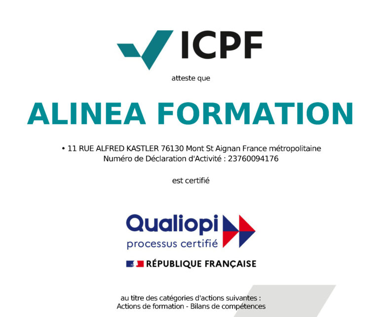 certification qualiopi alinea-formation professionnelle rouen